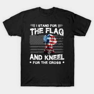 Great Danes Dog Stand For The Flag Kneel For Fallen T-Shirt